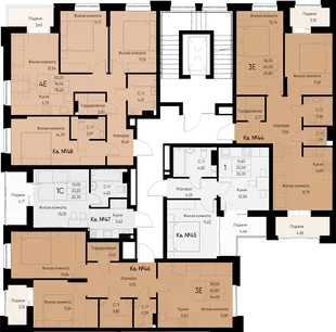 Квартира 3-комн. квартира, 65.9 м² ЖК «Васильевский остров» Фото 1 Квартира 3-комн. квартира, 65.9 м² ЖК «Васильевский остров» Фото 1