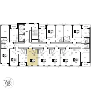 Квартира Студия, 24.4 м² ЖК «1-й Донской» Фото 2 Квартира Студия, 24.4 м² ЖК «1-й Донской» Фото 2