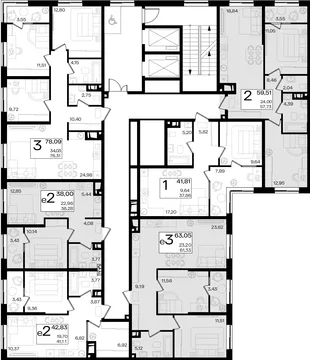 Квартира 2-комн. квартира, 61.2 м² ЖК «Патрики» Фото 1 Квартира 2-комн. квартира, 61.2 м² ЖК «Патрики» Фото 1