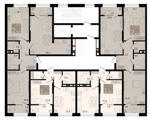 Квартира 1-комн. квартира, 38 м² ЖК «Хозяин морей» Фото 1 Квартира 1-комн. квартира, 38 м² ЖК «Хозяин морей» Фото 1