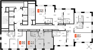 Квартира 3-комн. квартира, 60 м² ЖК «Симоновский Вал» Фото 2 Квартира 3-комн. квартира, 60 м² ЖК «Симоновский Вал» Фото 2