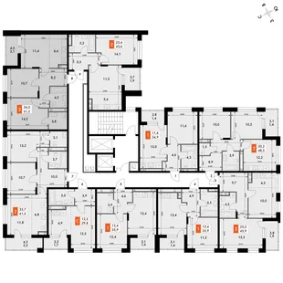 Квартира 3-комн. квартира, 61.2 м² ЖК «ФоРест» Фото 2 Квартира 3-комн. квартира, 61.2 м² ЖК «ФоРест» Фото 2