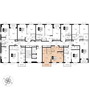 Квартира 2-комн. квартира, 51.5 м² ЖК «1-й Измайловский» Фото 2 Квартира 2-комн. квартира, 51.5 м² ЖК «1-й Измайловский» Фото 2