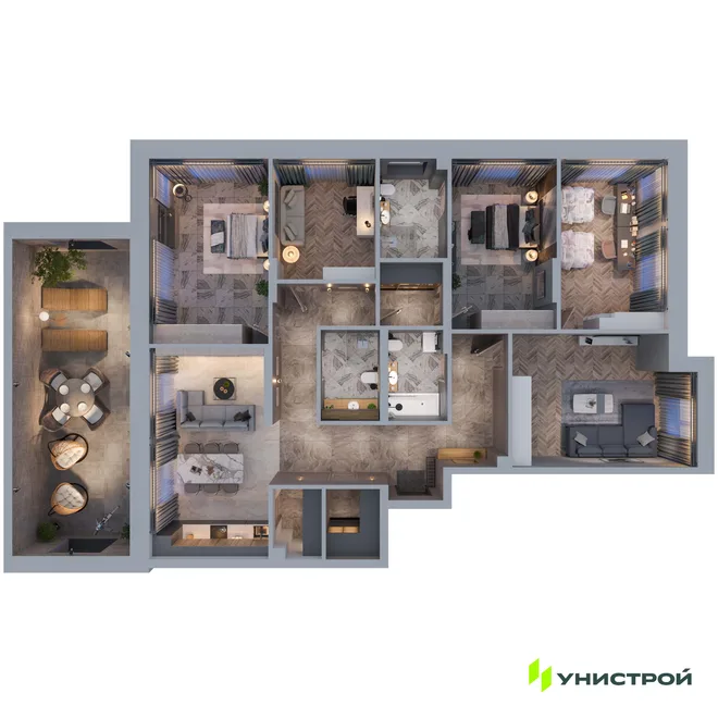 Планировка 5-комн. квартира, 155.78 м² ЖК «ART City» Планировка 5-комн. квартира, 155.78 м² ЖК «ART City»