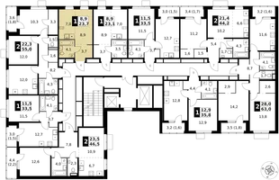 Квартира Студия, 23.7 м² ЖК «1-й Ясеневский» Фото 2