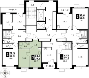 Квартира 1-комн. квартира, 29.3 м² ЖК «1-й Саларьевский» Фото 2