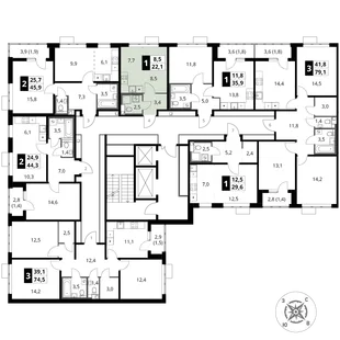 Квартира Студия, 22.1 м² ЖК «1-й Шереметьевский» Фото 2 Квартира Студия, 22.1 м² ЖК «1-й Шереметьевский» Фото 2