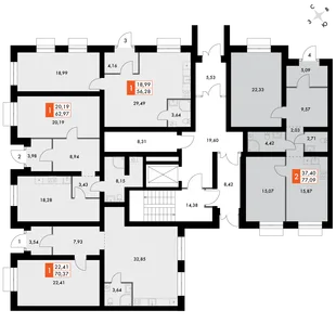 Квартира 2-комн. квартира, 76.2 м² ЖК «ФоРест» Фото 2 Квартира 2-комн. квартира, 76.2 м² ЖК «ФоРест» Фото 2