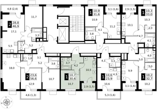 Квартира 1-комн. квартира, 30.6 м² ЖК «1-й Измайловский» Фото 2 Квартира 1-комн. квартира, 30.6 м² ЖК «1-й Измайловский» Фото 2