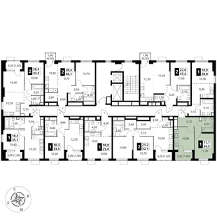 Квартира 1-комн. квартира, 34.4 м² ЖК «1-й Химкинский» Фото 2 Квартира 1-комн. квартира, 34.4 м² ЖК «1-й Химкинский» Фото 2