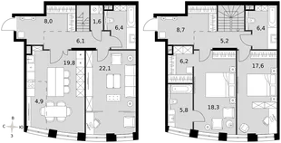 Квартира 4-комн. квартира, 139.1 м² ЖК «Sydney City» Фото 1 Квартира 4-комн. квартира, 139.1 м² ЖК «Sydney City» Фото 1