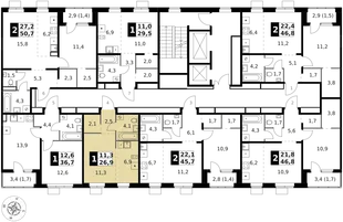 Квартира Студия, 26.9 м² ЖК «1-й Ясеневский» Фото 2