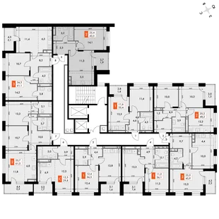 Квартира 2-комн. квартира, 43.5 м² ЖК «ФоРест» Фото 2 Квартира 2-комн. квартира, 43.5 м² ЖК «ФоРест» Фото 2
