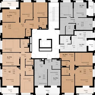 Квартира Студия, 21.6 м² ЖК «Васильевский остров» Фото 1