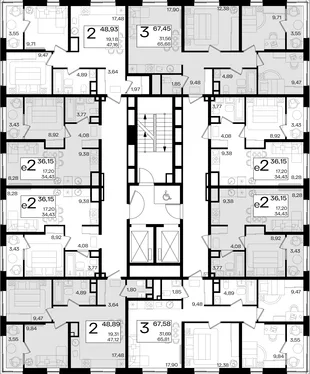 Квартира 2-комн. квартира, 37.87 м² ЖК «Патрики» Фото 1