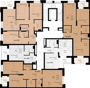 Квартира 4-комн. квартира, 79.5 м² ЖК «Васильевский остров» Фото 1 Квартира 4-комн. квартира, 79.5 м² ЖК «Васильевский остров» Фото 1