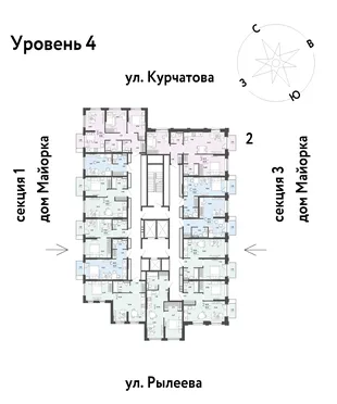Квартира 2-комн. квартира, 40.82 м² ЖК «Остров-сад» Фото 1