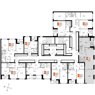 Квартира 3-комн. квартира, 77.2 м² ЖК «Sky Garden» Фото 2 Квартира 3-комн. квартира, 77.2 м² ЖК «Sky Garden» Фото 2