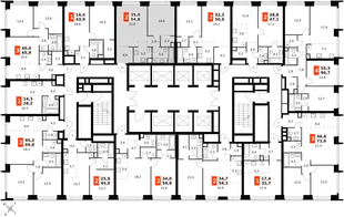 Квартира 2-комн. квартира, 54.8 м² ЖК «Amber Сity» Фото 2