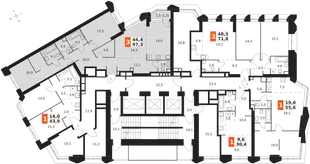 Квартира 3-комн. квартира, 97.3 м² ЖК «Архитектор» Фото 2