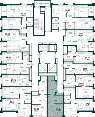Квартира Студия, 32.89 м² ЖК «Аквамарин 2» Фото 1 Квартира Студия, 32.89 м² ЖК «Аквамарин 2» Фото 1