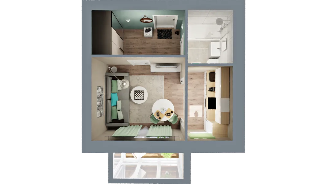 Квартира 1-комн. квартира, 27.85 м² ЖК «Город природы» Фото 1