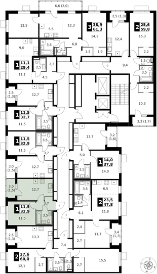 Квартира 1-комн. квартира, 33.5 м² ЖК «1-й Ясеневский» Фото 2 Квартира 1-комн. квартира, 33.5 м² ЖК «1-й Ясеневский» Фото 2