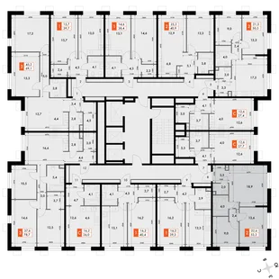 Квартира 3-комн. квартира, 53.3 м² ЖК «Флагман» Фото 2 Квартира 3-комн. квартира, 53.3 м² ЖК «Флагман» Фото 2
