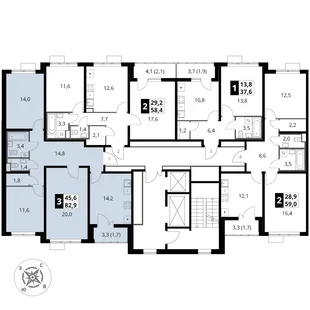 Квартира 3-комн. квартира, 83 м² ЖК «Южная Битца» Фото 1 Квартира 3-комн. квартира, 83 м² ЖК «Южная Битца» Фото 1