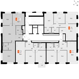 Квартира 3-комн. квартира, 84.5 м² ЖК «Философия» Фото 2 Квартира 3-комн. квартира, 84.5 м² ЖК «Философия» Фото 2