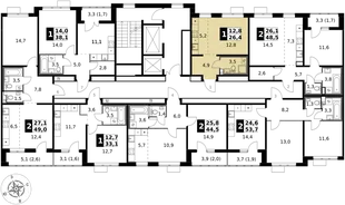 Квартира Студия, 26.4 м² ЖК «1-й Южный» Фото 2 Квартира Студия, 26.4 м² ЖК «1-й Южный» Фото 2