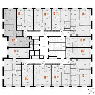 Квартира 3-комн. квартира, 67.9 м² ЖК «Флагман» Фото 2 Квартира 3-комн. квартира, 67.9 м² ЖК «Флагман» Фото 2