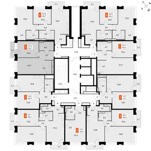 Квартира 2-комн. квартира, 44.5 м² ЖК «Философия» Фото 2 Квартира 2-комн. квартира, 44.5 м² ЖК «Философия» Фото 2