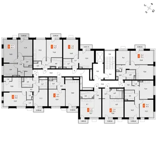 Квартира 2-комн. квартира, 49.9 м² ЖК «ФоРест» Фото 2 Квартира 2-комн. квартира, 49.9 м² ЖК «ФоРест» Фото 2