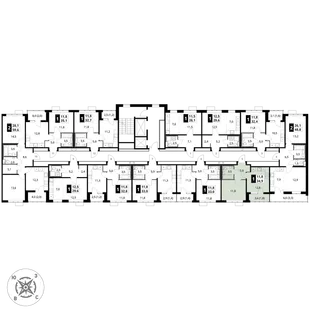 Квартира 1-комн. квартира, 34.9 м² ЖК «1-й Шереметьевский» Фото 2