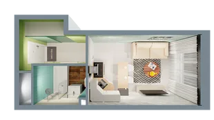 Квартира 1-комн. квартира, 20.13 м² ЖК «Город природы» Фото 1 Квартира 1-комн. квартира, 20.13 м² ЖК «Город природы» Фото 1