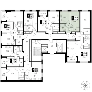 Квартира 1-комн. квартира, 33.6 м² ЖК «1-й Ясеневский» Фото 1 Квартира 1-комн. квартира, 33.6 м² ЖК «1-й Ясеневский» Фото 1
