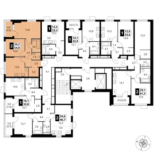 Квартира 2-комн. квартира, 54.8 м² ЖК «1-й Ясеневский» Фото 1 Квартира 2-комн. квартира, 54.8 м² ЖК «1-й Ясеневский» Фото 1