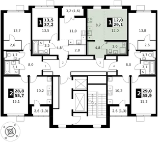 Квартира Студия, 29.1 м² ЖК «1-й Южный» Фото 2