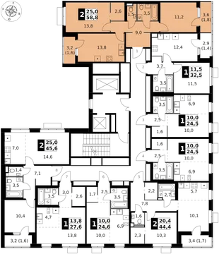 Квартира 2-комн. квартира, 58.8 м² ЖК «1-й Ясеневский» Фото 2 Квартира 2-комн. квартира, 58.8 м² ЖК «1-й Ясеневский» Фото 2