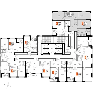 Квартира 3-комн. квартира, 88.3 м² ЖК «Sky Garden» Фото 2 Квартира 3-комн. квартира, 88.3 м² ЖК «Sky Garden» Фото 2