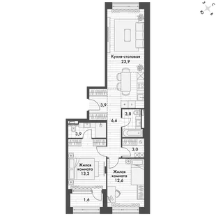 Квартира 2-комн. квартира, 73.2 м² ЖК «Философия» Фото 1 Квартира 2-комн. квартира, 73.2 м² ЖК «Философия» Фото 1