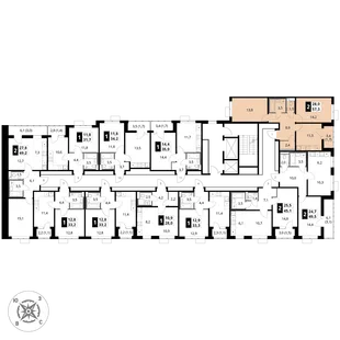 Квартира 2-комн. квартира, 57.3 м² ЖК «1-й Шереметьевский» Фото 2 Квартира 2-комн. квартира, 57.3 м² ЖК «1-й Шереметьевский» Фото 2