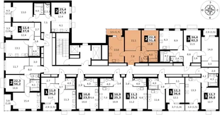 Квартира 2-комн. квартира, 51.8 м² ЖК «1-й Ясеневский» Фото 2 Квартира 2-комн. квартира, 51.8 м² ЖК «1-й Ясеневский» Фото 2
