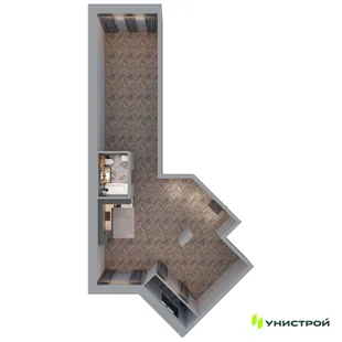 Планировка 1-комн. квартира, 91.21 м² ЖК «Statum»