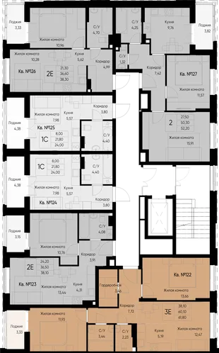 Квартира 2-комн. квартира, 54 м² ЖК «Васильевский остров» Фото 1 Квартира 2-комн. квартира, 54 м² ЖК «Васильевский остров» Фото 1