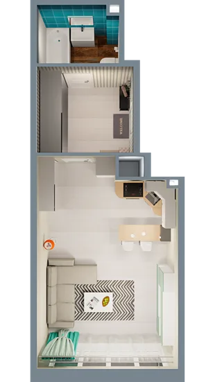 Квартира Студия, 35.48 м² ЖК «Город природы» Фото 1 Квартира Студия, 35.48 м² ЖК «Город природы» Фото 1