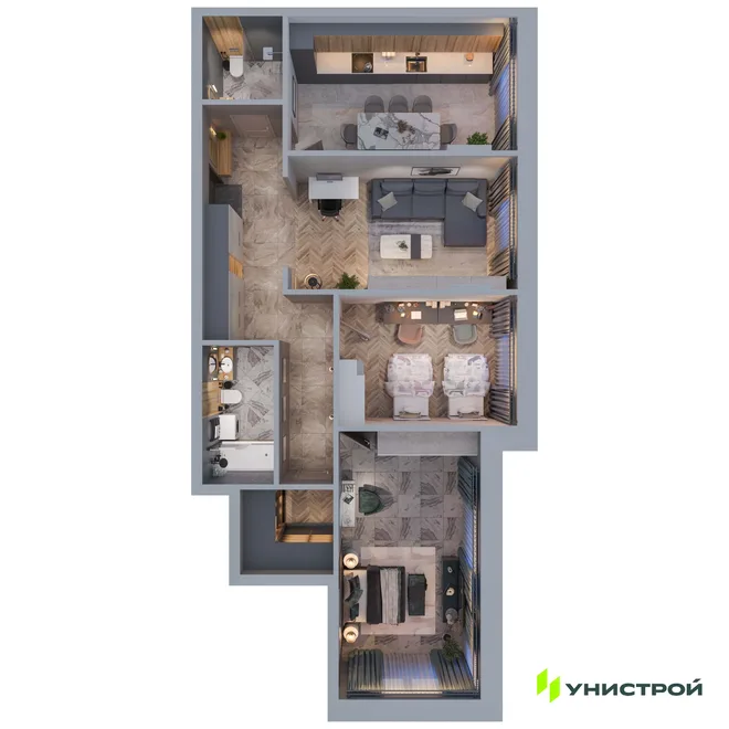 Планировка 3-комн. квартира, 89.26 м² ЖК «ART City» Планировка 3-комн. квартира, 89.26 м² ЖК «ART City»
