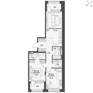 Квартира 2-комн. квартира, 70.8 м² ЖК «Философия» Фото 1 Квартира 2-комн. квартира, 70.8 м² ЖК «Философия» Фото 1