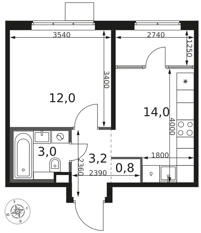 Планировка 1-комн. квартира, 33 м² ЖК «1-й Химкинский» Планировка 1-комн. квартира, 33 м² ЖК «1-й Химкинский»